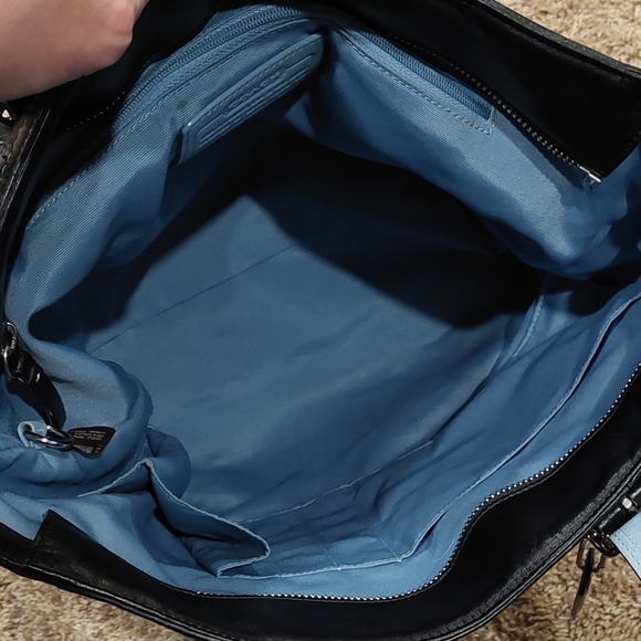 COACH Hampton Wool Tweed Herringbone Tote Shoulder Bag - Picture 14 of 16